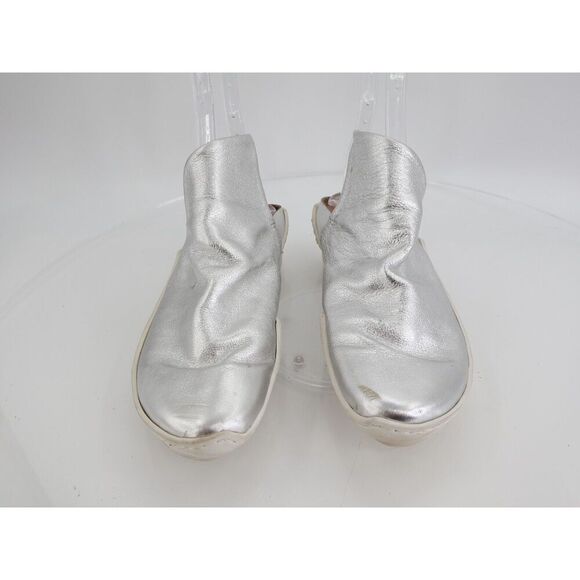 Trippen Plunge Mules Size 35 5 Silver Leather Comfy Shoes Slipper Slip On - Picture 4 of 12